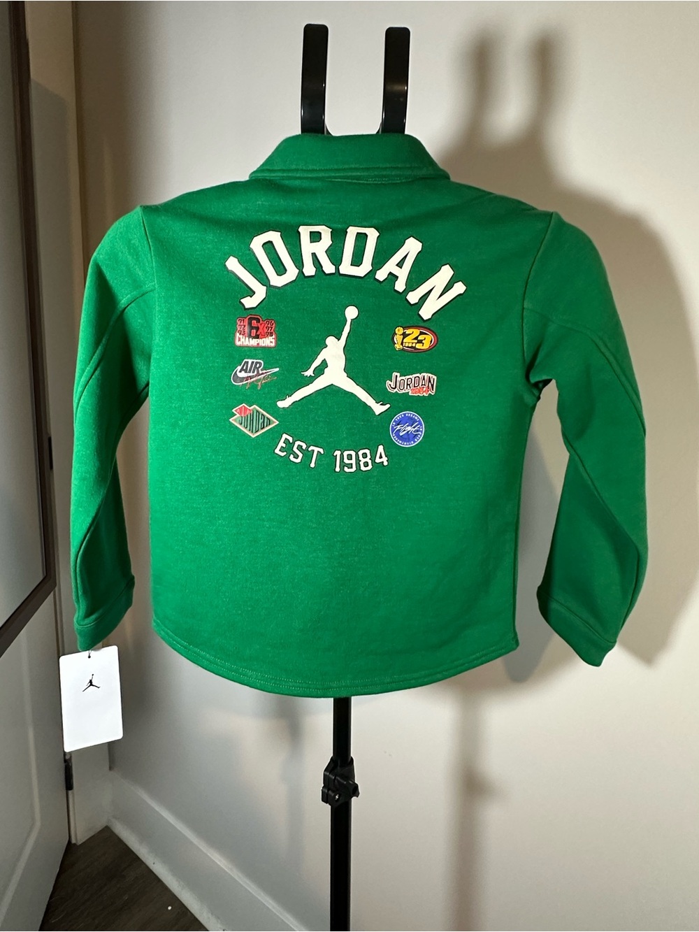 Jordan Flight Club 23 Boys Jacket Size 6 Pine Green NWT